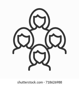 Group icon, illustration isolated vector sign symbol