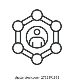 Icono de grupo en diseño de línea. grupo, red, conexión, trabajo en equipo, personas, comunidad, estructura en el Vector de fondo blanco. icono de trazo editable de grupo