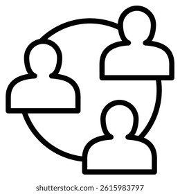 Group icon line vector illustration