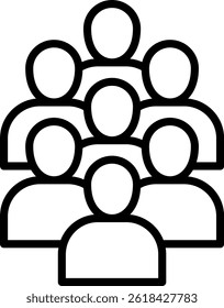 Group Icon Line Vector Illustration