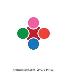 group icon logo circle design people vector illustration