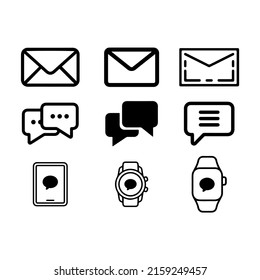 a group of icon messages .