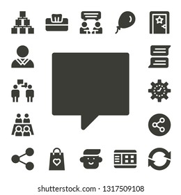 group icon set. 17 filled group icons.  Collection Of - Hierarchical structure, Avatar, Conversation, Chat, Meeting, Management, Share, Tissue, Gift bag, Balloon, Graph, Dressing room