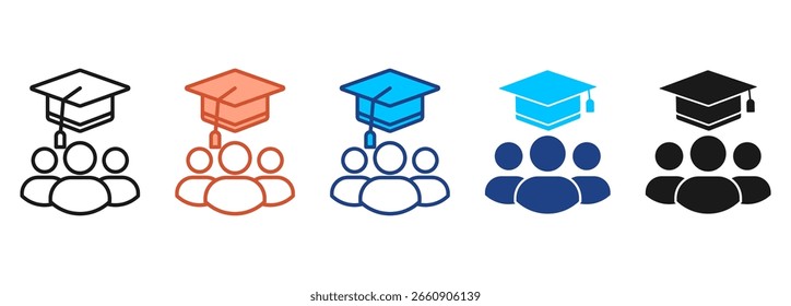 Group Icon Set Multiple Style Collection