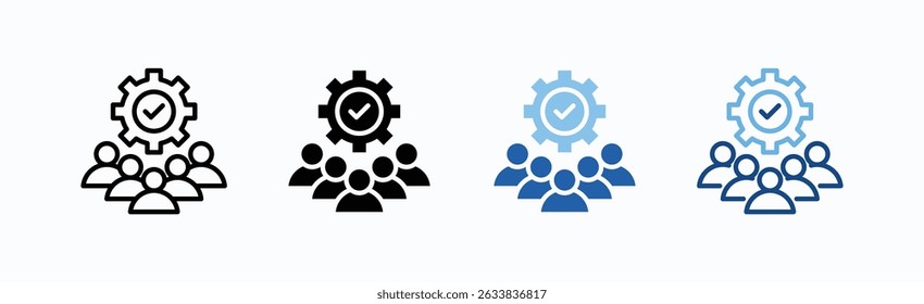 Group Icon Sheet Multiple Style Collection Isolated Vector