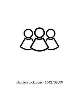 group icon. Simple group icon. On white background - high quality
