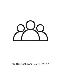 Group icon Simple thin outline