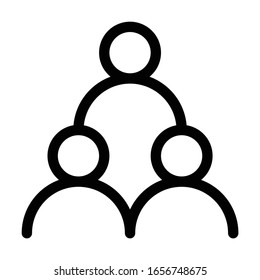 group icon social people vector