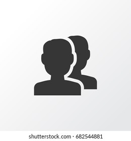 Group Icon Symbol. Premium Quality Isolated People Element In Trendy Style.