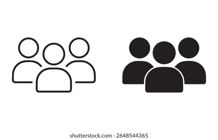 group icon. team of employees or person symbol. simple squad avatar for app, ui, website, design element. transparent png and vector illustration. Vector illustration eps file.