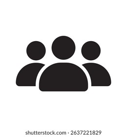 group icon, team, organization, community, population, audience, member. Vector illustration