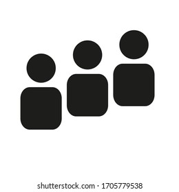 Group icon, team symbol, social, teamwork icon. People vector illustration