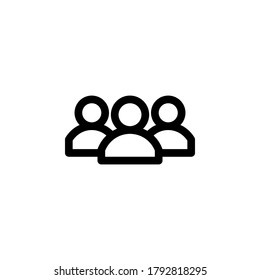 Group icon. Team symbol vector on white background.