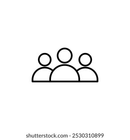 Gruppensymbol dünne Linienart einzeln