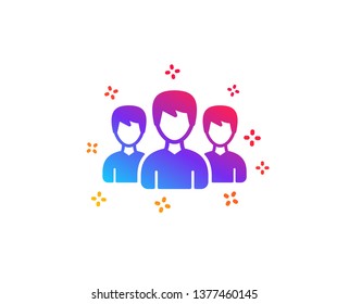 Group icon. Users or Teamwork sign. Male Person silhouette symbol. Dynamic shapes. Gradient design group icon. Classic style. Vector