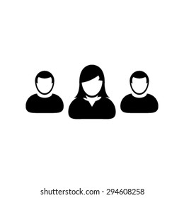 Group Icon Vector Business People Team Management Persons Avatar in Flat Color Glyph Pictogram illustration