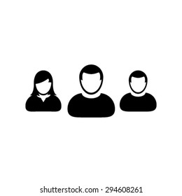 Group Icon Vector Business People Team Management Persons Avatar in Flat Color Glyph Pictogram illustration