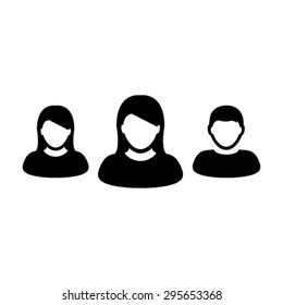 Group Icon Vector Business People Team Management Persons Avatar in Flat Color Glyph Pictogram illustration