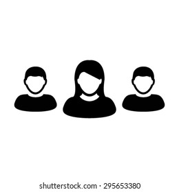 Group Icon Vector Business People Team Management Persons Avatar in Flat Color Glyph Pictogram illustration