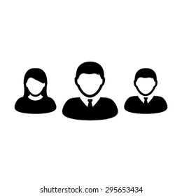 Group Icon Vector Business People Team Management Persons Avatar in Flat Color Glyph Pictogram illustration