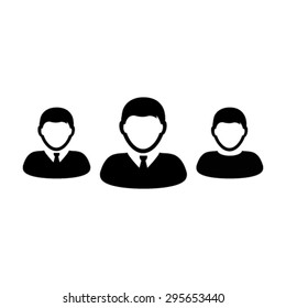 Group Icon Vector Business People Team Management Persons Avatar in Flat Color Glyph Pictogram illustration