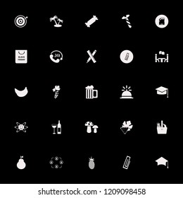 group icon. group vector icons set screw, mushrooms, grape and paper clip