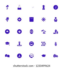 group icon. group vector icons set work group at the table, school bus, graduation hat and strawberry