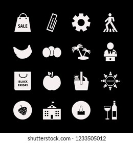 group icon. group vector icons set public speaker, palm trees, banana and workshop