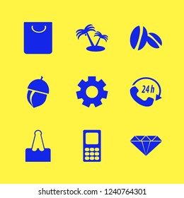 group icon. group vector icons set diamond, gear, shopping bag and mobile phone