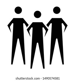 Group Icon, Vector Illustration, Business Glyph