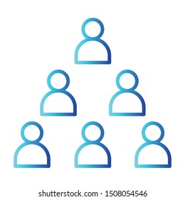 Group Icon, Vector Illustration, Business Outline
