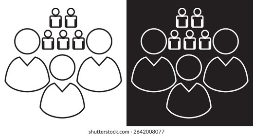 Group icon. Vector illustration. EPS 10 AI