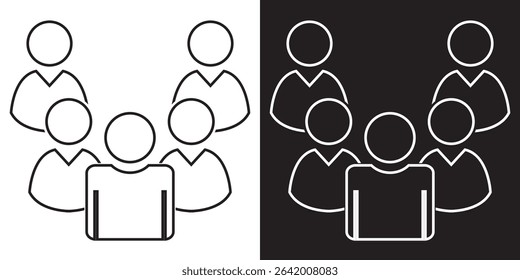 Group icon. Vector illustration. EPS 10 AI