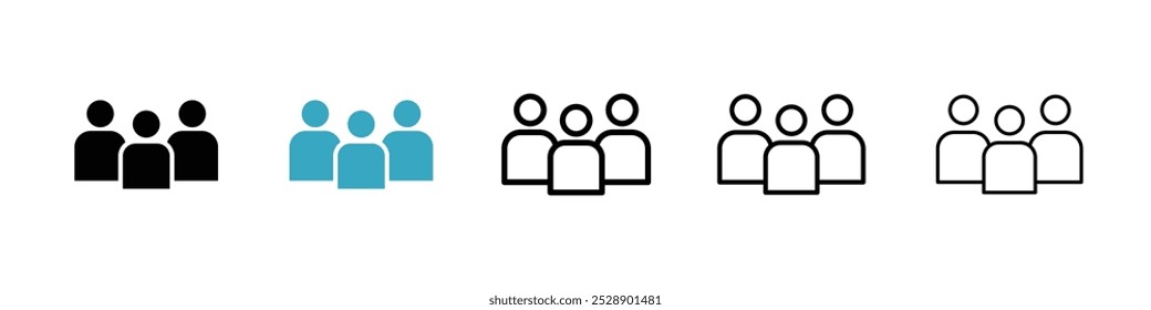 Conjunto de Ilustraciones vectoriales de iconos de grupo