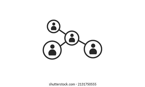 Group Icon. Vector isolated editable black and white illustration
