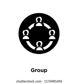 Group icon vector isolated on white background, logo concept of Group sign on transparent background, filled black symbol