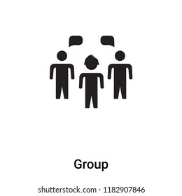 Group icon vector isolated on white background, logo concept of Group sign on transparent background, filled black symbol