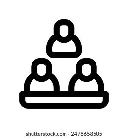 ícono de grupo. ícono de línea de Vector para tu Sitio web, móvil, presentación y diseño de logotipo.