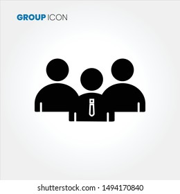 Group icon vector on white background