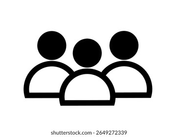 ícone do grupo vetor no fundo branco.ícone da comunidade
