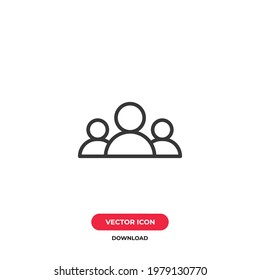 Group icon vector. People sign