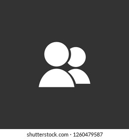 group icon vector. group sign on black background. group icon for web and app