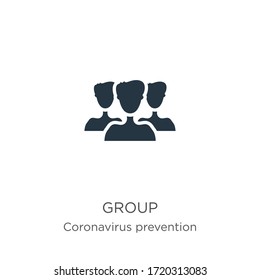 Group icon vector. Trendy flat group icon from Coronavirus Prevention collection isolated on white background. Vector illustration can be used for web and mobile graphic design, logo, eps10