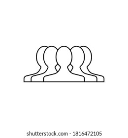 Group icon.flat vector graphic in white background 