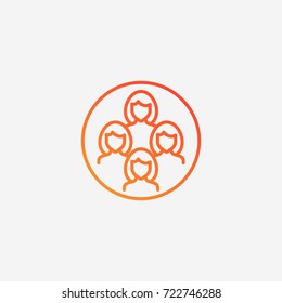 Group icon.gradient illustration isolated vector sign symbol