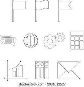 Group of icons EPS file