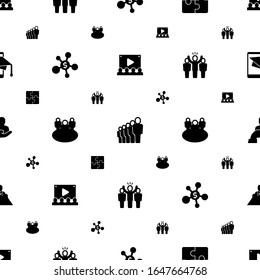 group icons pattern seamless. Included editable filled Audience, staff, Puzzle, Business networking, team, leader, client, director, SiteMap icons. group icons for web and mobile.