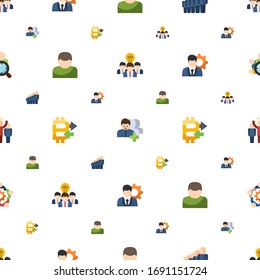 group icons pattern seamless. Included editable flat Collaborative idea, Followers, staff, User, Peer to Peer, manager, leader, teamwork icons. group icons for web and mobile.