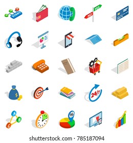 Group icons set. Isometric set of 25 group vector icons for web isolated on white background