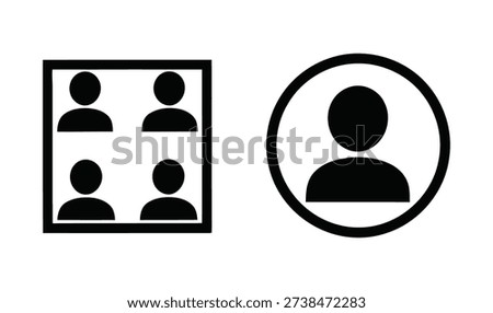 Group and individual user icons